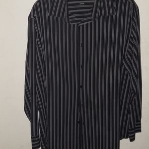 Black and white stripes long sleeve shirt